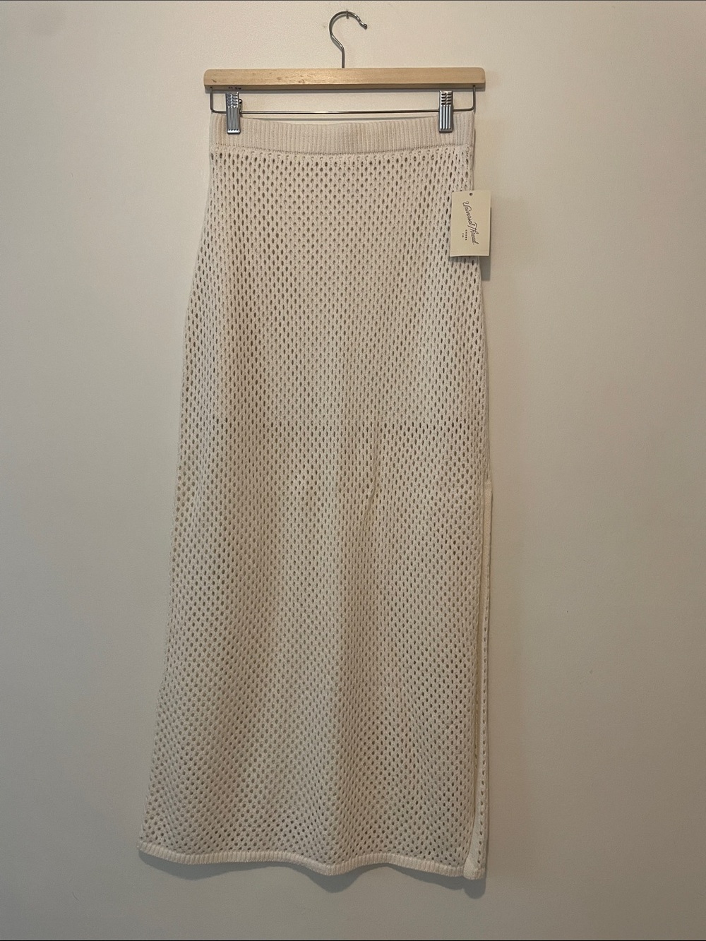 Universal Thread Cream Open-Weave Maxi Skirt